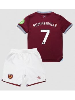 Billige West Ham United Crysencio Summerville #7 Hjemmedraktsett Barn 2025-26 Kortermet (+ Korte bukser)